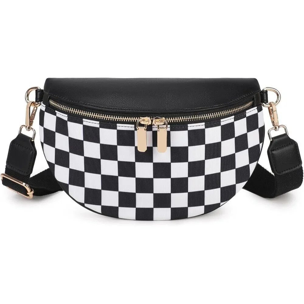Small Leather Crossbody Bag Women Travel Purse Fanny Pack Belt Bag